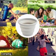 1PCS   Folding Water Cup With Lanyard, Portable Foldable Camping Cup, Portable Foldable Drinking Cup With Lid, Telescopic Cup Suitable For Outdoor Travel And Hiking - Random Color - View 6