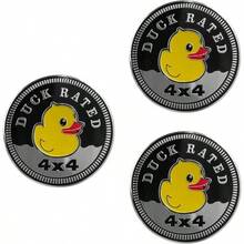 3 pegatinas de metal con clasificacin de pato para, calcomanas de 4x 4, calcomanas redondas para emblema de automvil 3D, insignia de metal para automvil, calcomana decorativa para - inicial - Ver 1