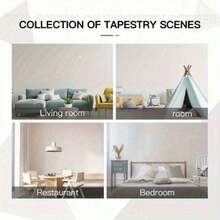 1pc Southwestern  Art Tapestry Wall Hanging - Vintage Geometric Gray & Black Design, High-Quality Fabric, Horizontal Indoor Wall Decor For Bedroom, Living Room, Dorm, Western Home Decor - 豐富多彩的 - 查看 4