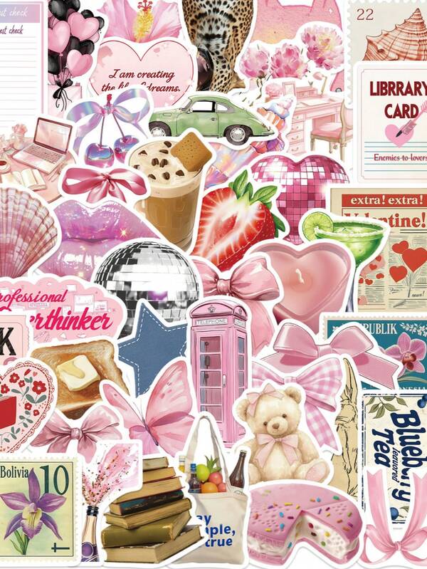 50Pcs Y2K Stickers Stickers Vintage Stickers Stickers Art Stickers Cool Stickers Aesthetic Stickers KPOP Graffiti Stickers Vinyl Waterproof Stickers For Water Bottle,Laptop,Phone,Skateboard,Scrapbooking,Journaling Gifts