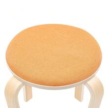 8-Piece Solid Wood Round Stools - Stackable Padded Seating With Soft Surface - Space Saving Nesting Design For Home & Events - Natural Finish Wooden Stools With Comfort Cushion - Set Of 8 Circular Stools For Flexible Seating - 黃色,褐色,咖哩色,綠色,紫色,紅色,藍色,橘色 - 查看 3