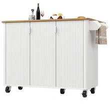 Storage Islands & Carts - White + MDF - View 9