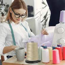 缝纫机单线架 - 塑料底座锥形线轴架 - 兼容大锥形线轴通用配件 - 黑色單軸 - 查看 7