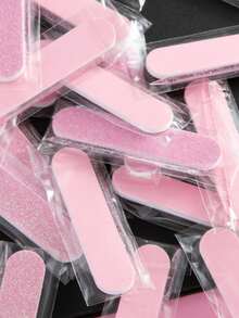 10pcs/Set Shiny Pink Dual-Sided Disposable Mini Nail Files, Suitable For Manicure Buffing And Polishing, Professional Nail Care Set - Multicolor - View 5