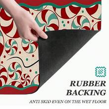 1 pièce Paillasson de Noël, tapis de drainage pour cuisine, salon, entrée, balcon, décoration de maison, antidérapant, convient pour café, bar, vacances, fête, chambre, salle de bain