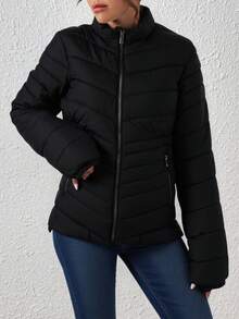 Women Coats - Black - View 3