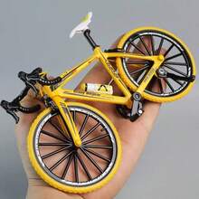 Modelo de bicicleta de dedo, modelo de bicicleta de montaña 1:8, modelo de bicicleta de montaña, adorno de dedo,Adorno de bicicleta para colección,regalo para novio - #1035 AMARILLA - Ver 2