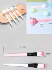 Set de 5 piezas de tazón para mascarilla facial, tazón de plástico grande para mascarilla facial DIY Spa, paleta, cepillo de silicona, herramientas de belleza