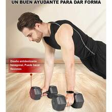 Juego De Mancuernas Hexagonales Compuesto Por Dos Mancuernas With Pesos De 2 Kg, 5 Kg, 7.5 Kg And 10 Kg, With Revestimiento De Vinilo. Adecuadas For Exercisers Of The Superior Part Of The Body, Training Of The Foot, Exercises Of The Gymnasium And Training Of The Entire Body. - 黑色 2.5kgX 2/5.5Lbs X 2 - 查看 10