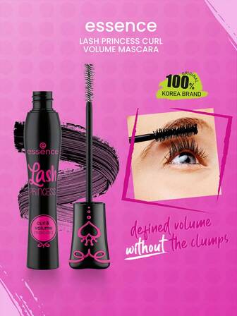 Essence Lash PRINCESS 卷翘浓密睫毛膏，奶油睫毛膏，富含纤维，轻盈不结块，卷翘浓密，塑形丰盈，持久定型，自然卷翘，12毫升/0.4液体盎司。