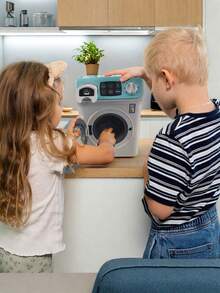 Children's Toy Washing Machine, Pretend Play Household Appliances Toys ,With Light And Sound Effects,Simulate The Process Of Washing Clothes,Pretend Toys ,Household Appliances Toys, Roleplay Game, Unisex Educational Toy, Festival Birthday Gift,Kids Toys,Mini Simulation Home Appliance Toy,Baby Toys,Girls Toys,Kids Games,Toddler Toys