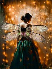 1pc Adult Forest Fairy Ombre Dragonfly Pixie Festival Party Costume Wings