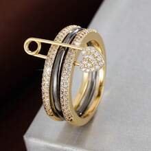 1枚精美牡丹花立方氧化锆戒指，女士款，祝您2025新年快乐，圣诞礼物