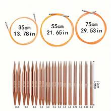 Looen Interchangeable Circular Knitting Needle Set, Ergonomic Handles, 11 Sizes (3mm-10mm), Aluminum Crochet Hooks, With Knitting Accessories, Handcraft Tools, Knitting Tools, Knitting Supplies, Knitting Essentials, Ergonomic Design, Durable Construction, Knitting Tools, Knitting Enthusiasts - Multicolor - View 2