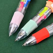 Mini Christmas Themed Ballpoint Pens - Retractable, Silicone Barrel, Ergonomic Grip, Assorted Vibrant Designs, Medium Point For Office & Holiday Gifts