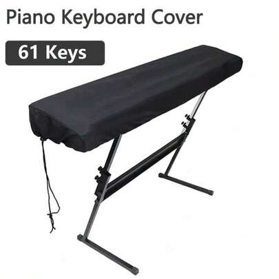 1pc 61-Key Black 210D Oxford Cloth Dust Cover For Electronic Piano,Non-Elastic, Waterproof Electronic Keyboard Dust Cover,Black Dust Cover For Electronic Piano 61 With Drawstring Universal,Electronic Piano Can Draw Rope Dust Cover, Electronic Instrument Dust Cover, 61-Key Electronic Piano Keyboard Dust And Waterproof Cover,210D Oxford Cloth, Non-Elastic,Kitchen Decor,Household Items