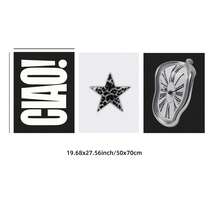 Bộ tranh nghệ thuật đen trắng cổ điển không khung (1/3 tấm), tranh ghép phong cách Y2K, trang trí phòng ngủ họa tiết da báo, trang trí tường thời trang Y2K, quà tặng phong cách retro. - Nhiều màu - Xem 20