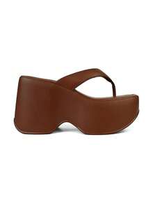 Comfortable Platform Wedge Clog Women's Wedge Sandal High Heel Lightweight 3656 KALLYS - 咖啡棕 - 查看 8