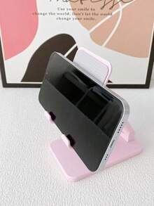 Soporte plegable para teléfono de escritorio compatible con iPhone, teléfonos Android, regalo para cumpleaños, familia, amigos, accesorios para teléfonos - Negro - Ver 8
