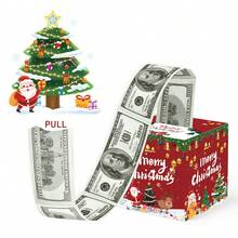 1 Set Merry Christmas Cash Box Surprise Money Pull-Out Gift Box Santa Claus Snowman Pattern Money Box Christmas Decorations For Home 2025 Happy New Year 2026 Memorable Gift Ideas