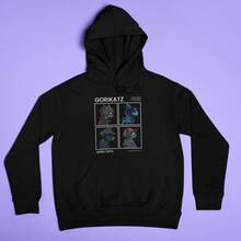 Sudadera Para Dama Con Capucha y Cangurera Gorikatz Gatos Hoodie Para Mujer - Negro - Ver 3