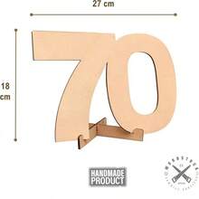 1 طقم أرقام خشبية شخصية لكتاب الضيوف لحفلات عيد الميلاد 18/30/40/50/60 - هدية مثالية لحفلات عيد الميلاد 18/30/40/50/60، اكسسوارات عيد الميلاد الشخصية، ديكور حفلة البلوغ بطاقة تهنئة خشبية