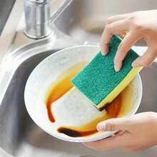 24片/12片/10片/6片/1片装厨房清洁海绵，耐刮擦洗碗海绵，适用于酒店/餐厅/商业用途，厨房清洁海绵，洗碗布，清洁抹布，耐刮擦洗碗海绵，厨房清洁海绵