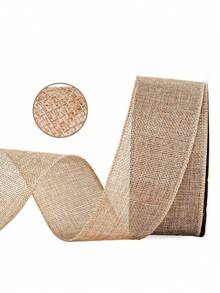 20 metri di nastro di iuta con bordo rinforzato - materiale in poliestere per confezioni regalo, fiocchi, corone e decorazioni per alberi di Natale - disponibile in diverse misure e colori, regalo per donne