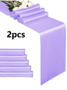2件/5件/10件缎面婚礼装饰桌旗适用于酒店活动家居生日餐厅宴会丝带桌旗派对桌旗 - 彩色 - 查看 59