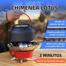 Mini estufa de camping plegable de acero inoxidable con paravientos portátil, 1 pieza para senderismo, picnic y cocina al aire libre, ligera y resistente al viento - Naranja - Ver 9