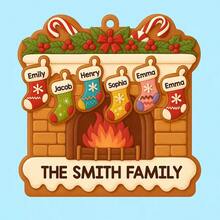 Custom Acrylic Ornament - Personalized Christmas Birthday Gifts For Mom, Dad, Kids - Home Is Our Christmas Heart