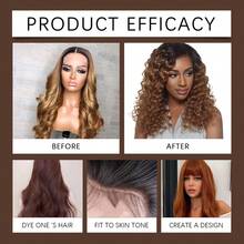 EELHOE Lace Tint Spray For Wigs Waterproof Lace Tint Melting Mousse Spray Brown Lace Wig Invisible Glue Hair And Wig Styling Hair Care - 100ml - 查看 9