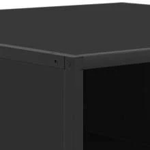 Coffee Table Black 80x80x30 Cm Engineered Wood And Metal - Black - View 9