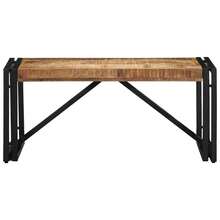 Coffee Table 80x40x35 Cm Solid Rough Wood Mango - Brown - View 3