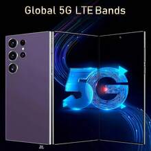 W&O S25 Ultra Android Smartphone-6.8 FHD+Display, 12GB+512GB Storage, 50MP Camera, Face Recognition, 5000mAh Battery, Dual SlM Card, Stylus, Unlock CellPhone, Comes With Earphones,Phone Case, Type-C Cable, Screen Protector, Ideal Holiday Birthday Christmas Gift - Gold - View 3