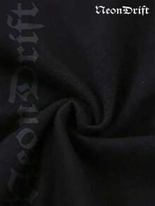 NeonDrift Double-Sided Printing Halloween, Christmas, Thanksgiving Gifts-Glowing Neon Graffiti T-Shirt - Vibrant Green Design For Urban Streetwear Enthusiasts, Perfect For Festivals And Nightlife,  Graphic Tee With Bold Artwork - 黑色 - 查看 4