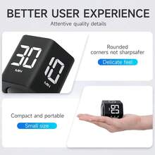 SULVGO Ticktime Tomato Timer Efficiency Timer Cube, Hexagon Flip Page Clock, Supports Pause And Resume, Mute And Adjustable Sound Reminder, Suitable For Work, Office, ADHD, Study, Tasks, Can Set 1/5/10/30/60 Minutes And Custom Countdown - Black - Black - View 5