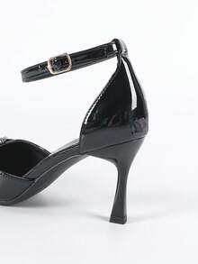 2.5" Pointed Toe Chunky High Heel Casual Women Shoes