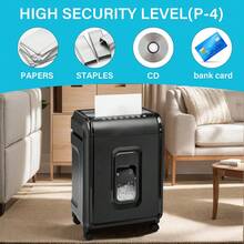 12-Sheet Micro-Cut Shredder For Paper CD Credit Card - Black - View 5