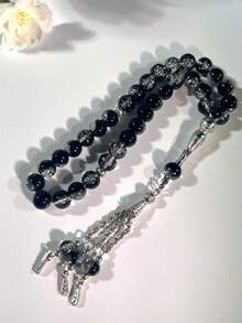 全新 33 件 10 毫米裂纹玻璃穆斯林念珠玫瑰经手链 Tasbih - 彩色 - 查看 11
