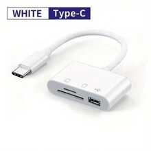 1个USB-C SD卡读卡器适配器，Type-C Micro SD/TF三合一适配器，兼容笔记本电脑、iPad、PC、智能手机、相机 - 彩色 - 查看 11