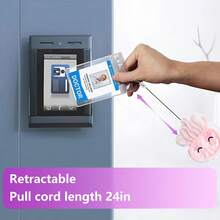 粉色水母徽章卷轴可伸缩，适用于护士、医生、医务工作者和护理学生 | 可爱的儿科护士 ID 姓名徽章夹，配有鳄鱼夹和 24 英寸耐用尼龙伸缩绳 | 亚克力 - 粉色 - 查看 5