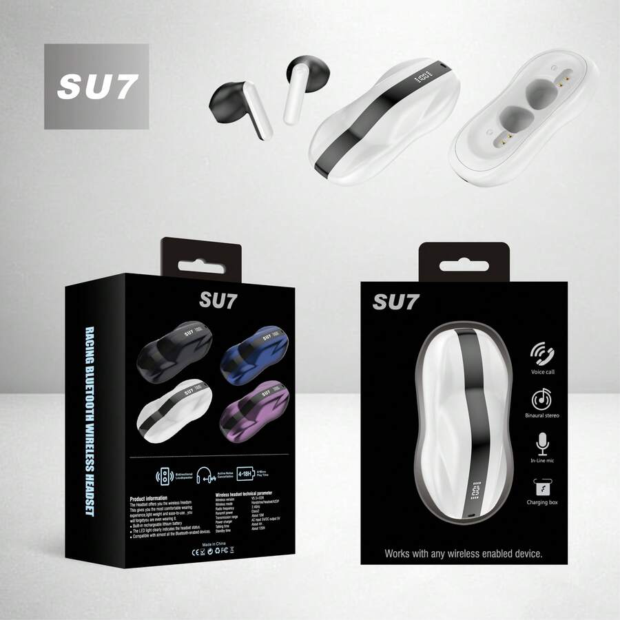 Wireless Earbuds - White - View 1