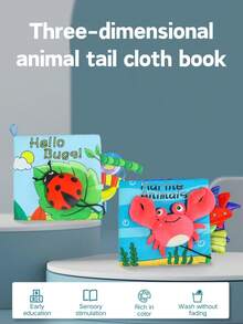 Libros blandos para bebés, juguetes para bebés de alto contraste, libros de tela crujientes, regalos de Navidad para recién nacidos (0-6-12 meses) - Multicolor - Ver 3