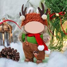 1 pieza Ropa navideña para Labubu, para vestir muñecas, para crear exhibiciones festivas de vacaciones, atuendo de invierno en miniatura, un accesorio para coleccionistas de muñecas, para el estilismo y la fotografía de muñecas DIY, Navidad