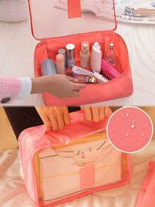 6件套高品质便携式旅行行李收纳袋,包括行李箱收纳袋、衣物收纳袋、可折叠收纳包、鞋袋、内衣袋、旅行必备品、旅行背包、旅行包、行李箱、旅行装备、返校及搬家收纳袋、化妆包等。 - 彩色 - 查看 7