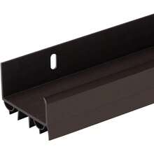 4 FT 48 PVC SlideOn Door Bottom Adjustable Plastic Weatherstrip Door Bottom With Drip Cap For 1 3 4 Doors Brown Fits Gaps 3 8 To 7 8 Made In The USA - Brown - View 1