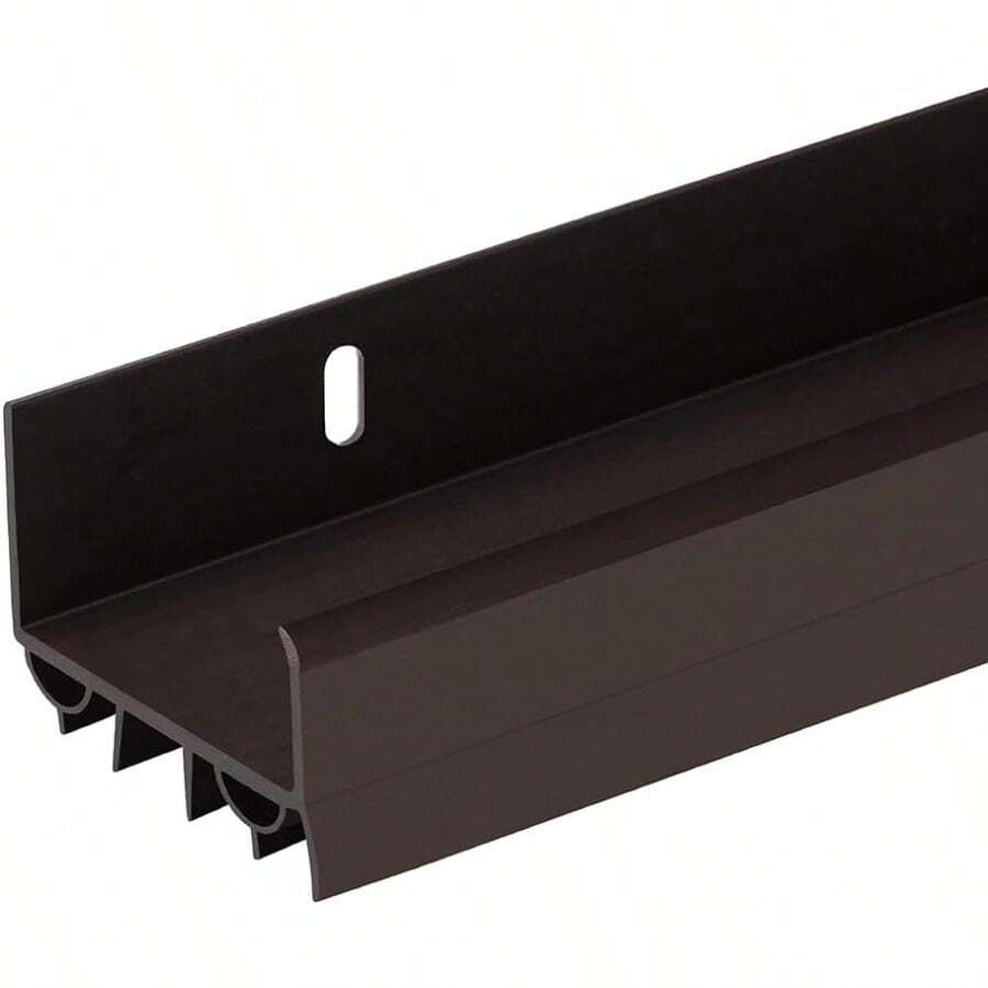 4 FT 48 PVC SlideOn Door Bottom Adjustable Plastic Weatherstrip Door Bottom With Drip Cap For 1 3 4 Doors Brown Fits Gaps 3 8 To 7 8 Made In The USA - Brown - View 1