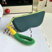 1 pieza, Estuche de gafas de sol de silicona impermeable con cordón y cremallera, bolsa de almacenamiento portátil para gafas de sol, estuche de gafas de sol suave y ligero, perfecto para viajes, viajes de negocios, fiestas en la playa, se puede llevar en la muñeca o adjuntar a la mochila, diseño ligero, regalo ideal para preservar los anteojos, regalo de Navidad, regalo del Día de San Valentín, regalo del Día de la Madre, regalo de cumpleaños