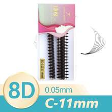 Lashes 6D To 8D C Curl Ultra Speed Pointy Base Promade Fans Eyelash Extensions Premade Fans 500 Fans Per Box - C - View 39